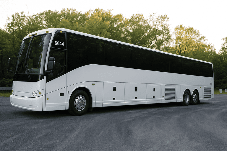 exterior of Greeley Minibus Company coach bus