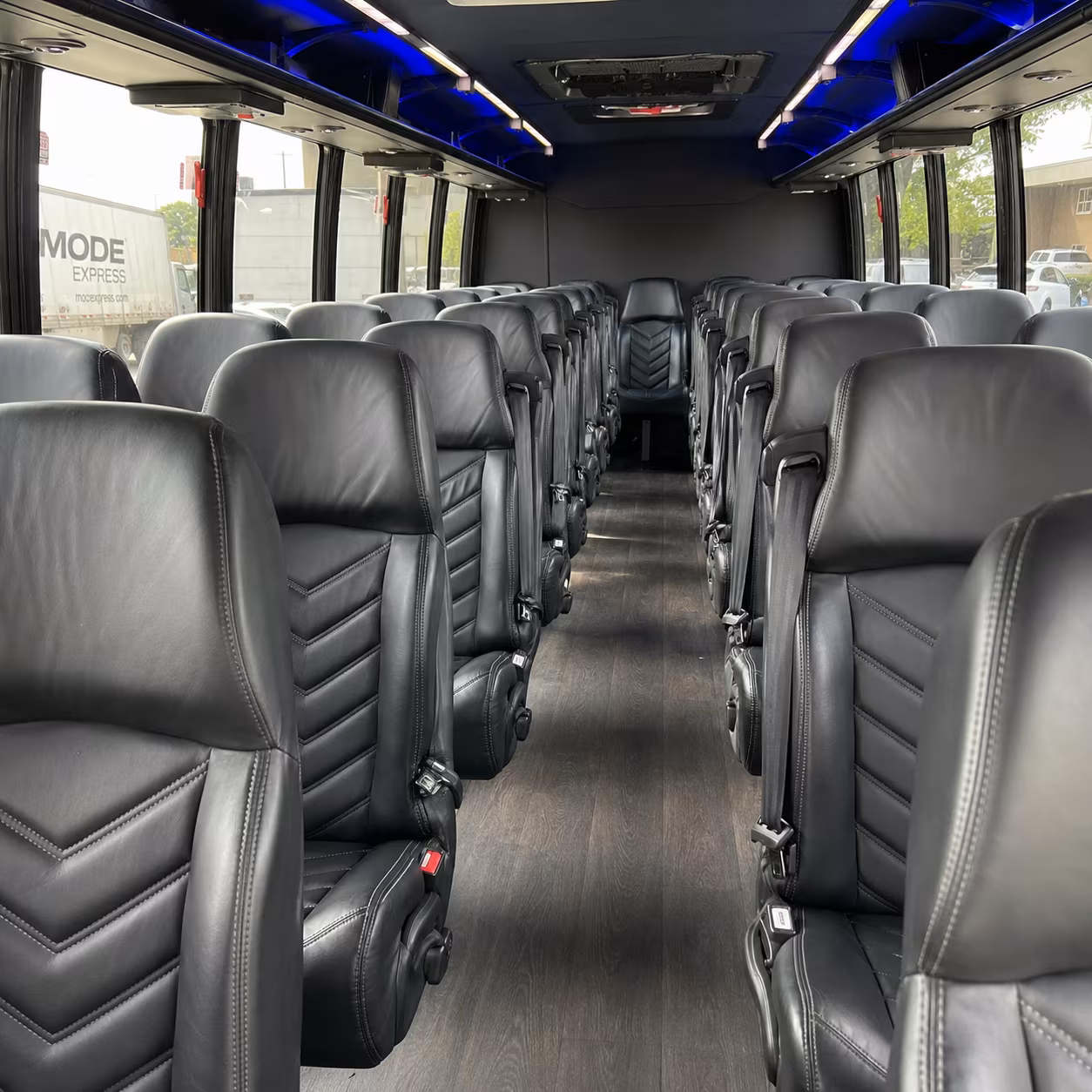 greeley 28 passenger minibus inside