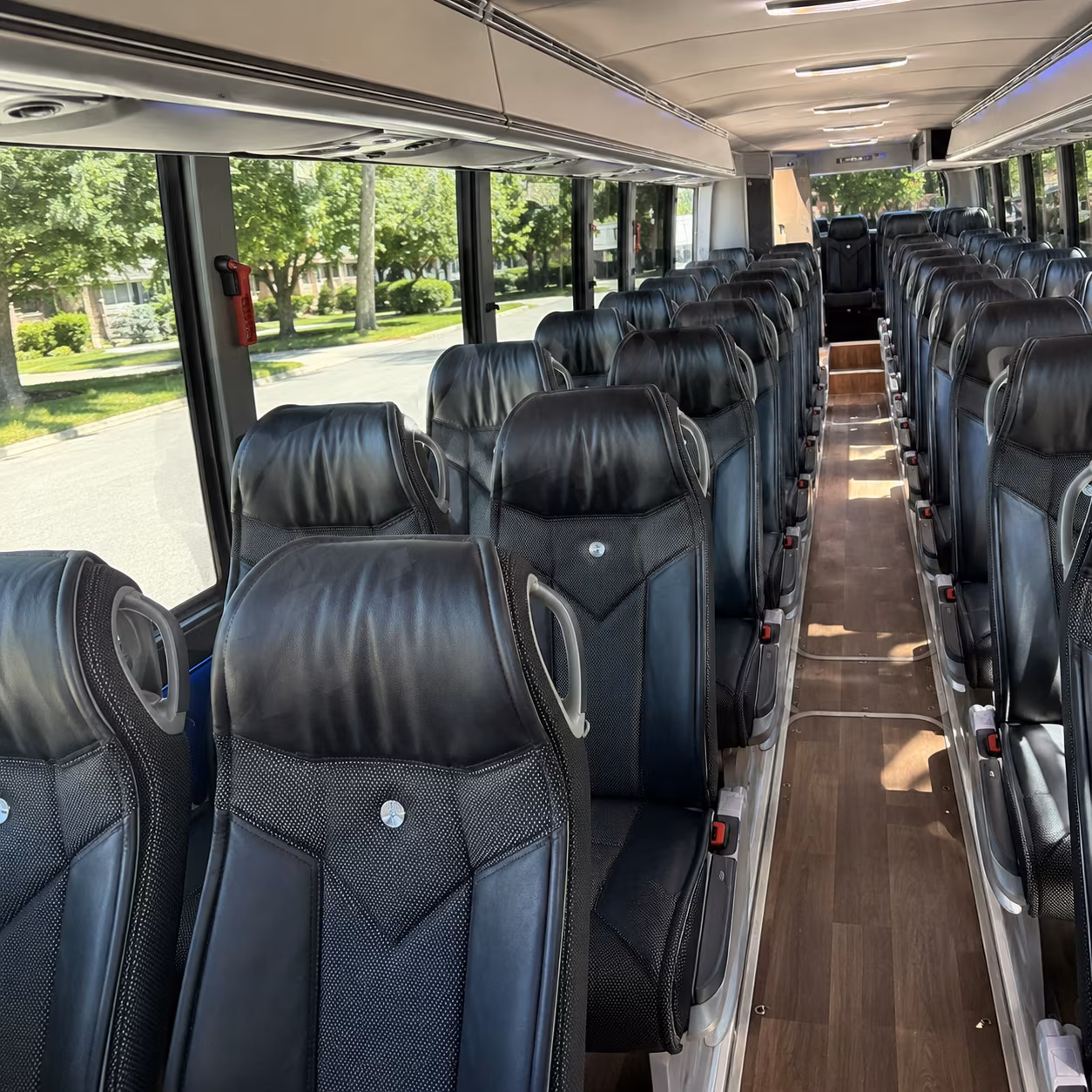 greeley 40 passenger charter bus inside