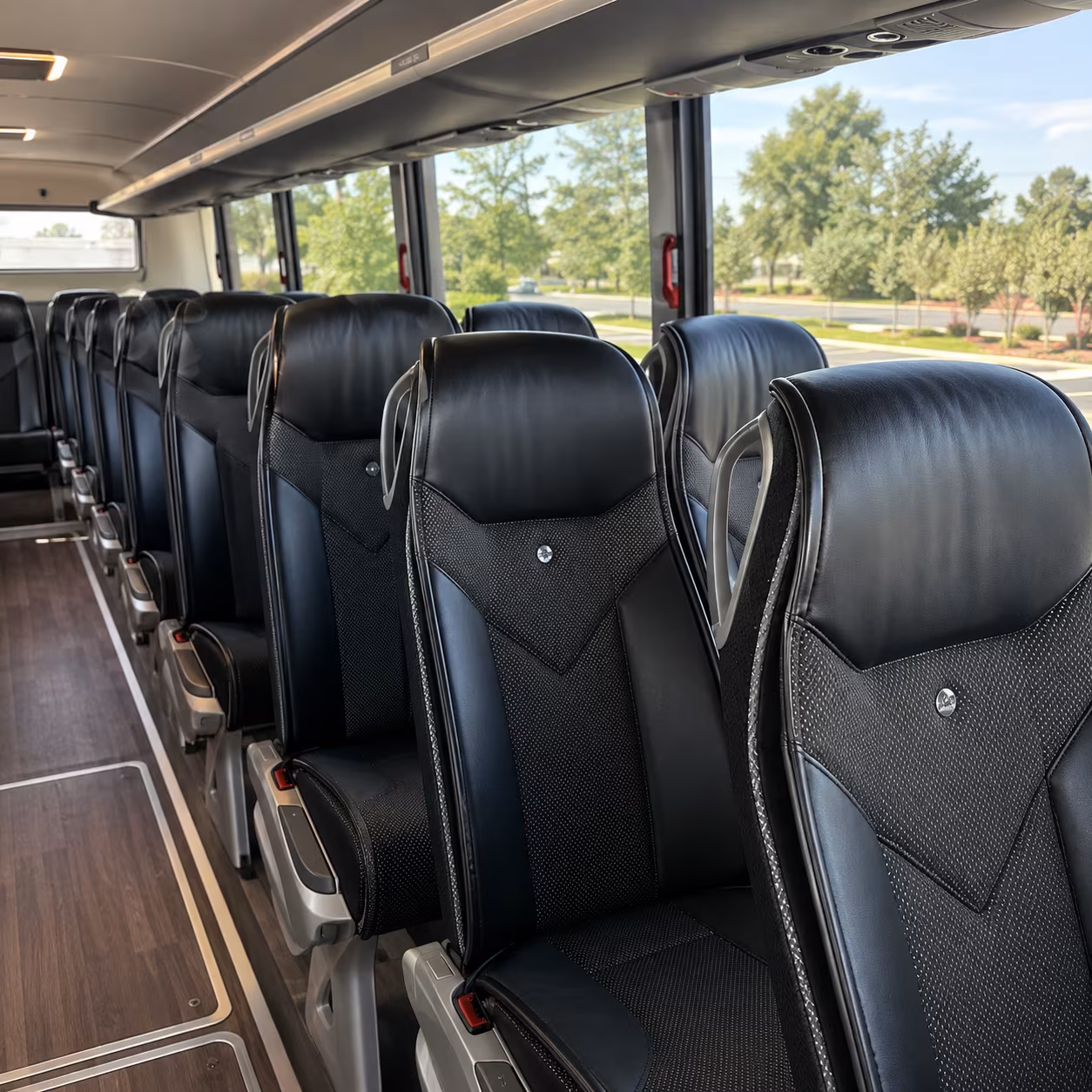 greeley 45 passenger charter bus interior