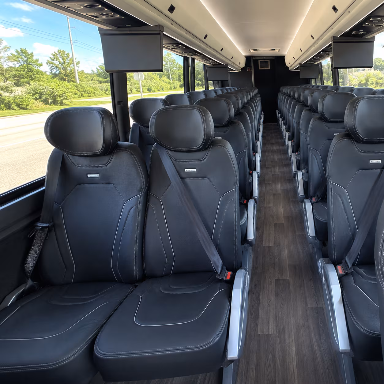 greeley 47 passenger charter bus inside