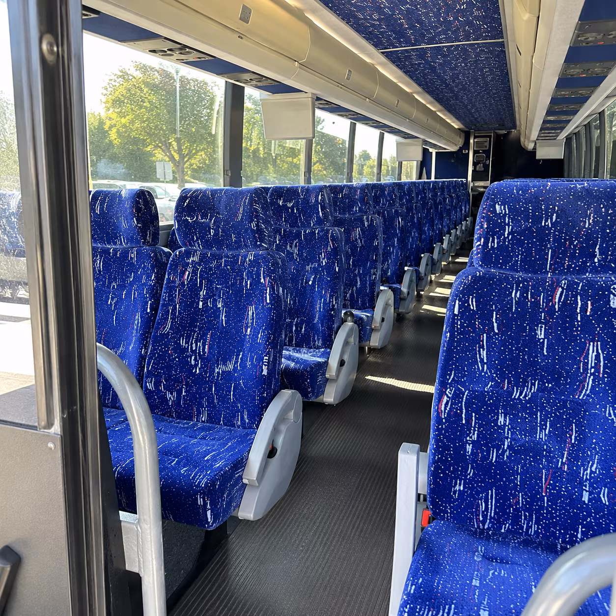 greeley 50 passenger charter bus inside