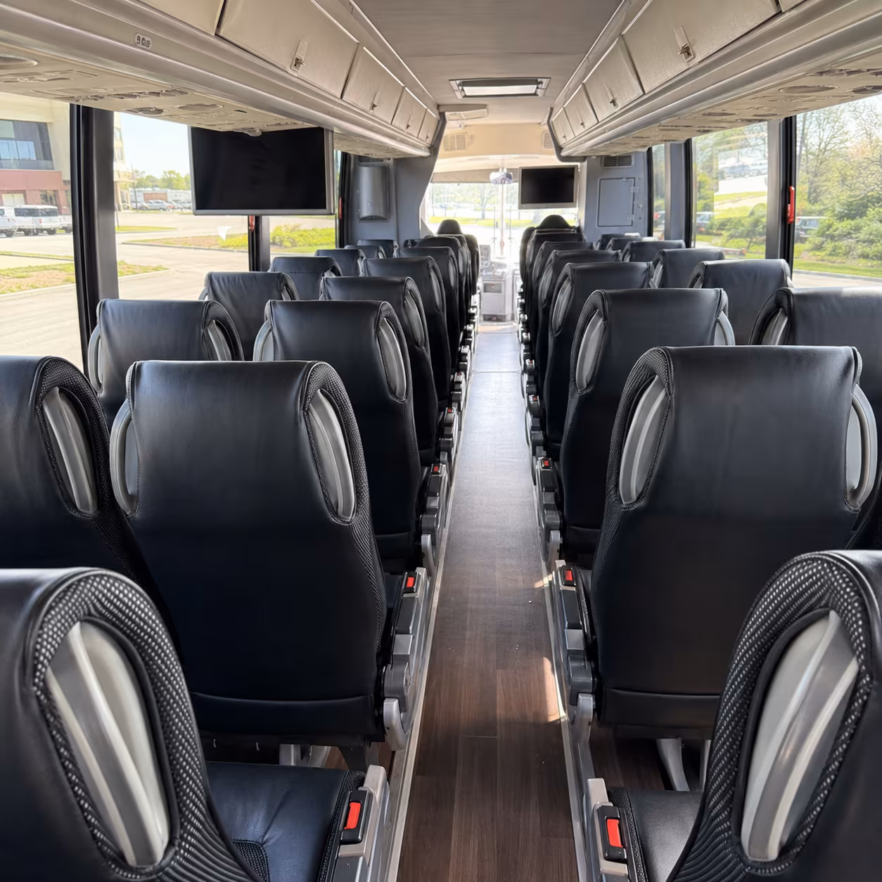 greeley 56 passenger charter bus inside
